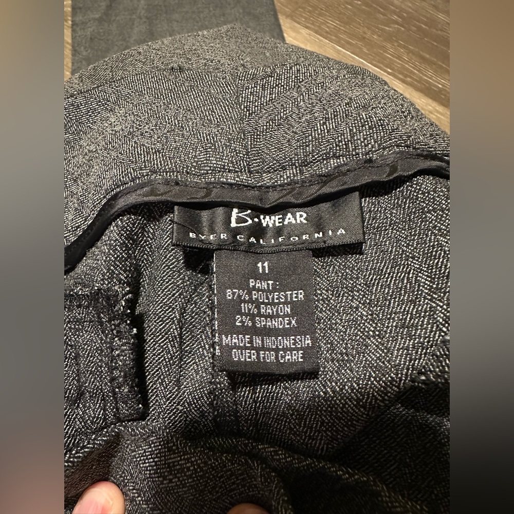 Black/Charcoal Wide Leg Pants - Picture 5 of 6